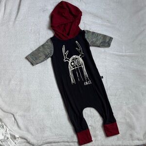 Rags to Raches Black and Red Kids Bodysuit